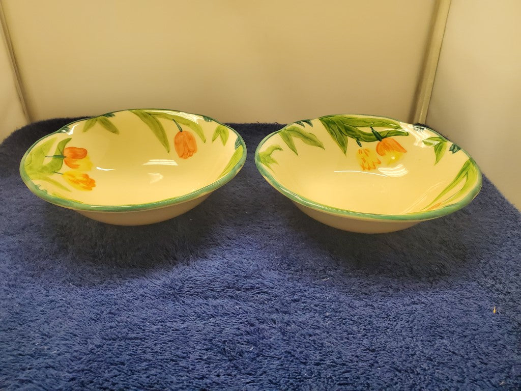 Set of 2 Franciscan Tulip Cereal Bowls