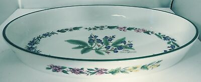 Royal Worcester Worcester Herbs (Green Trim) 12'' Oval Baker (Sage)