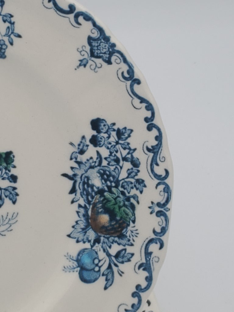 Set of 6 Mason's Fruit Basket Blue Multicolor Bread & Butter Plates LK