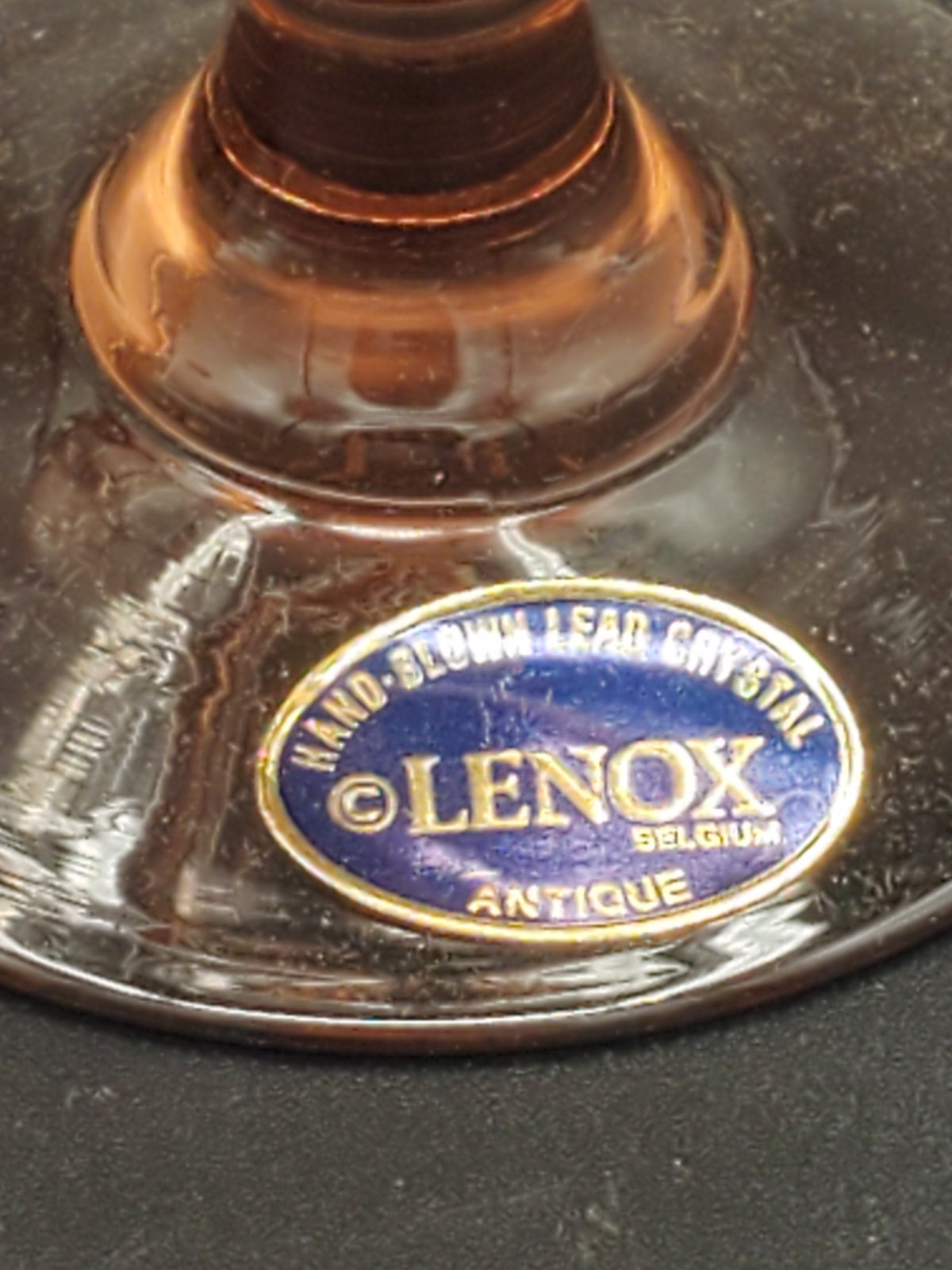 Set of 2 Lenox Antique Rust Water Goblets LK