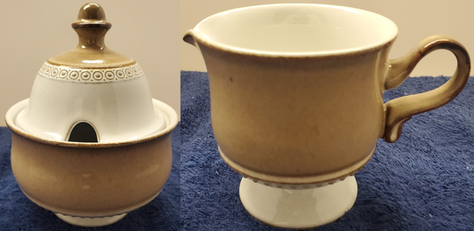 Denby Seville Creamer & Sugar Bowl with Lid LK