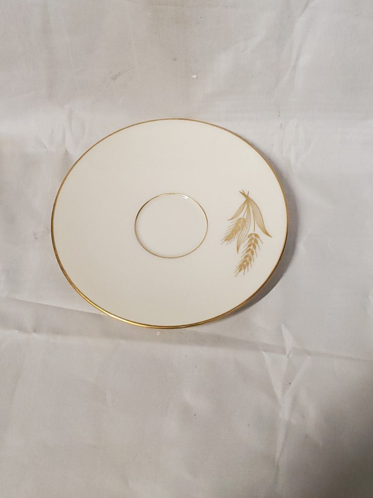 Set of 2 Lenox Wheat Cream Soup Cup & Saucers
