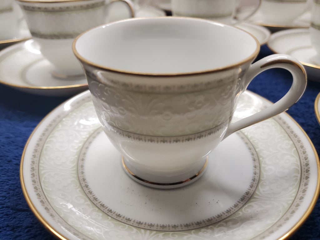 Set of 11 Noritake Eugenia Demitasse Cup & Saucer Sets LK