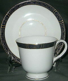 Royal Worcester Mountbatten Cobalt Platinum Cup & Saucer