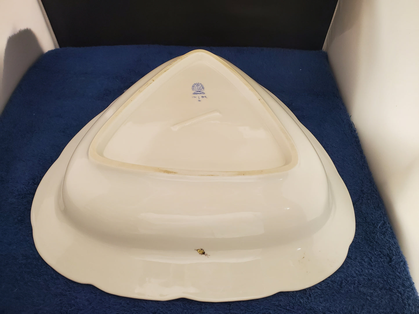 Rare Vintage Herend Fruits & Flowers (BFR) Large Triangular Covered Dish (190)