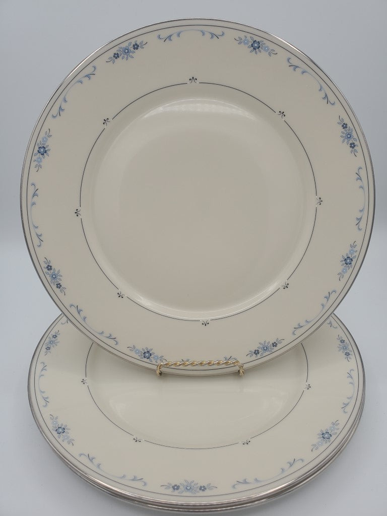 Set of 3 Lenox Carolina Blue Dinner Plates LK
