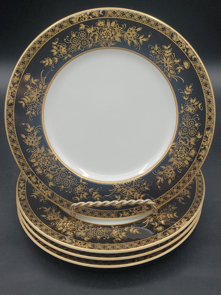 Set of 5 Mikasa Crown Jewels Onyx Dinner Plates LK