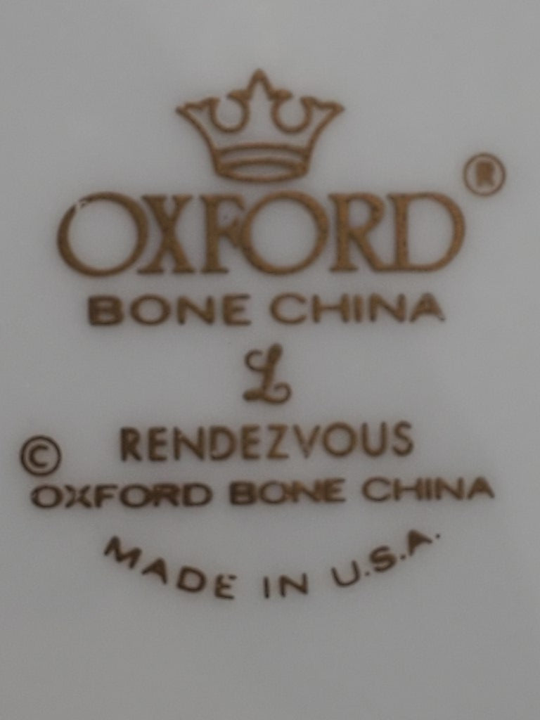 Set of 8 Oxford Rendezvous Dinner Plates LK