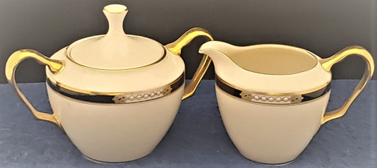Lenox Hancock Creamer & Sugar Bowl with Lid Set