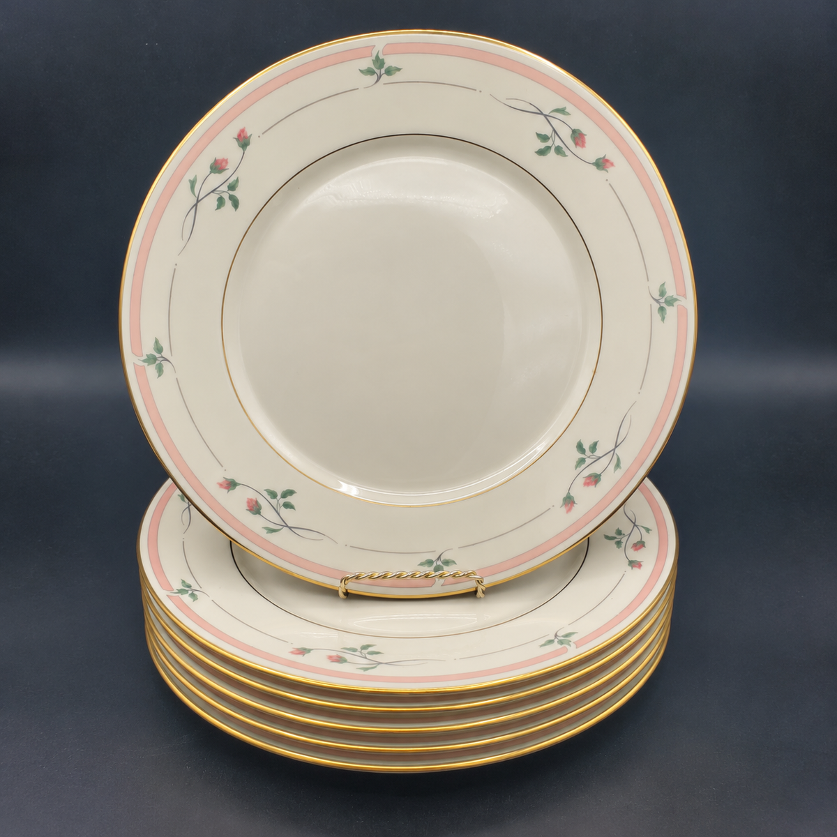 Set of 6 Lenox Rose Manor Salad Plates