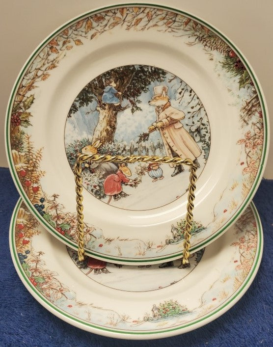 Set of 2 Villeroy & Boch Foxwood Tales Bread and Butter Plates (Fox Pick Holly)