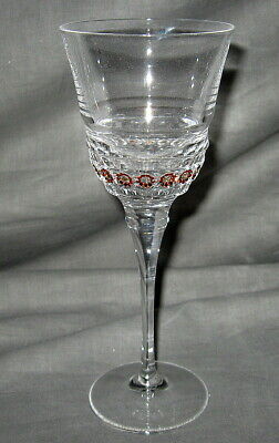 Varga Art Crystal Amber Sequins Wine Glass