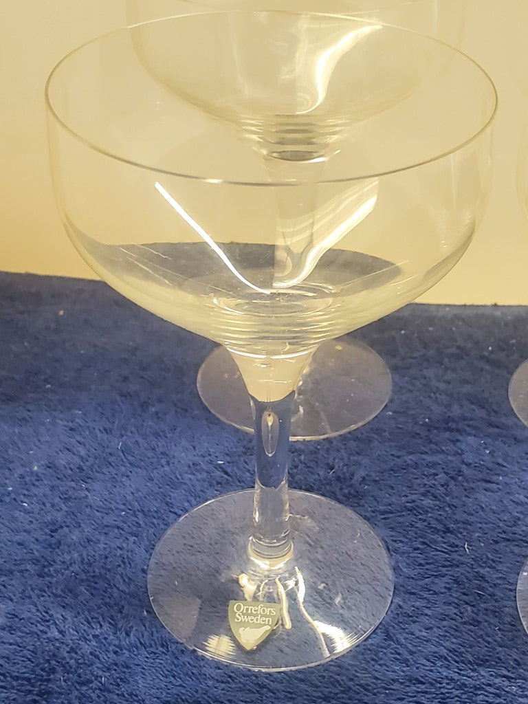 Set of 4 Orrefors Rhapsody Clear Champagne/Tall Sherbets LK