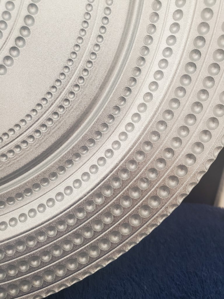 Set of 6 Impulse Marbella Silver Chargers