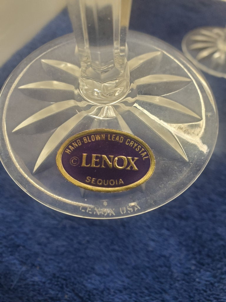 Set of 2 Lenox Sequoia Wine Goblets LK