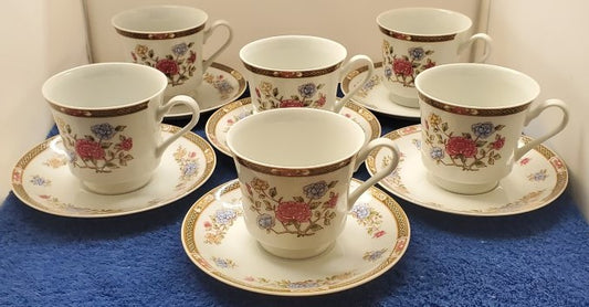 Set of 6 Mikasa Mandalay Cup & Saucer Set LK
