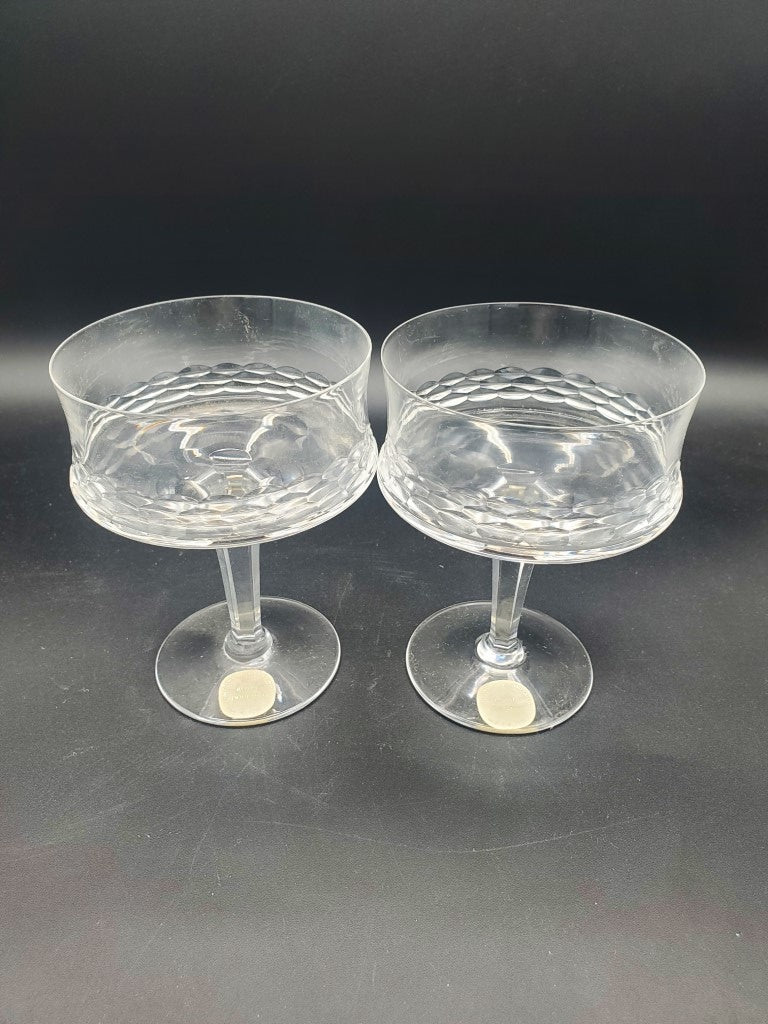 Set of 2 Royal Doulton Crystal Rondelay Champagne/Tall Sherbets LK