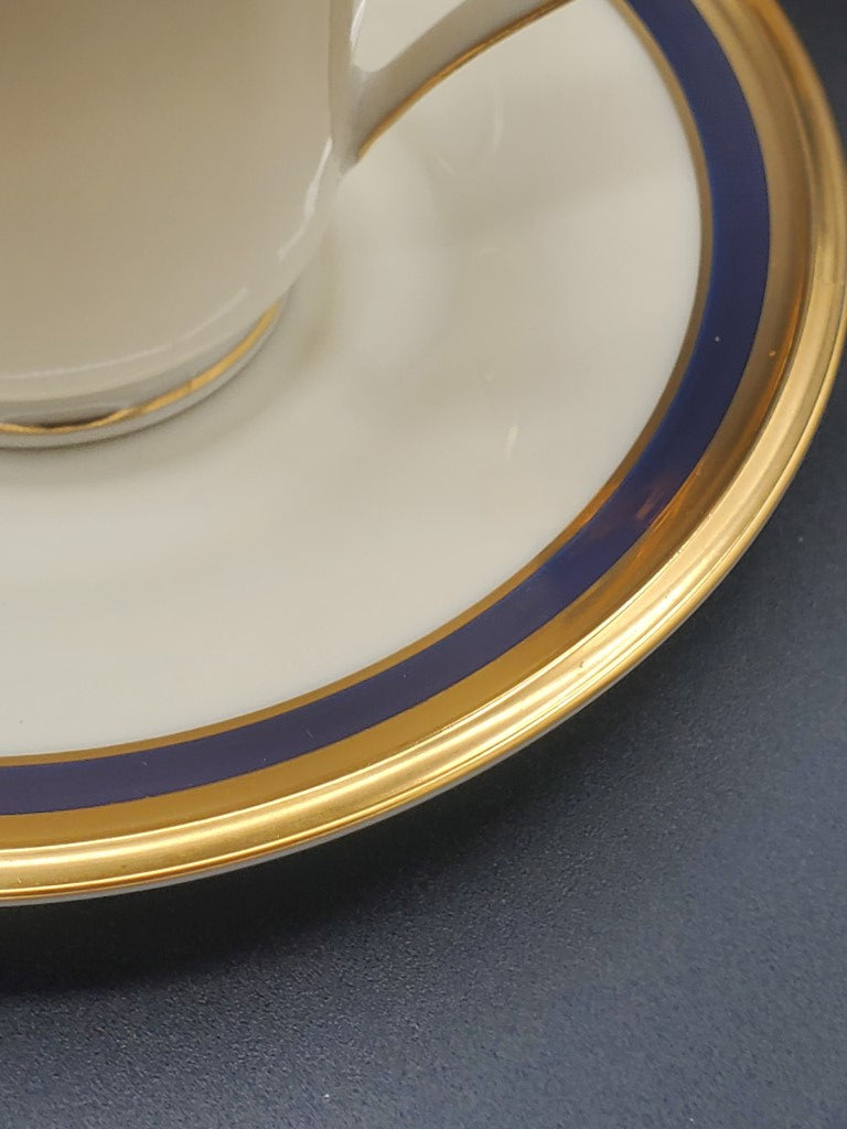 Set of 6 Lenox Blue Royale Cup & Saucer Sets LK