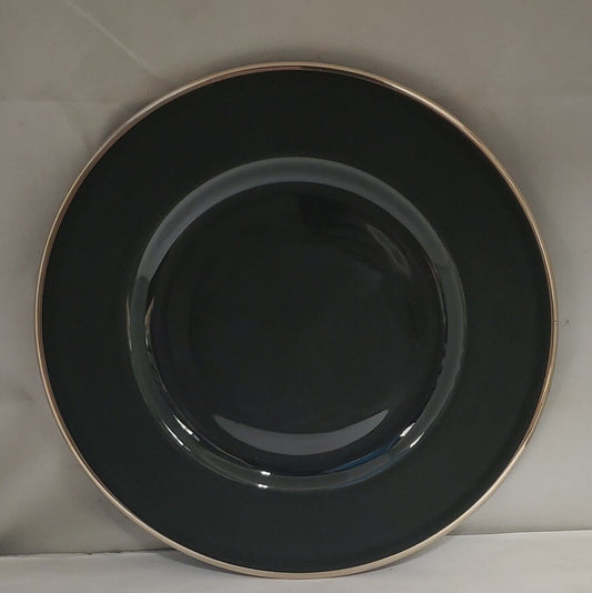 Set of 4 Wedgwood Laurel Laurel (Taupe Band, Black Laurel) Accent Plates