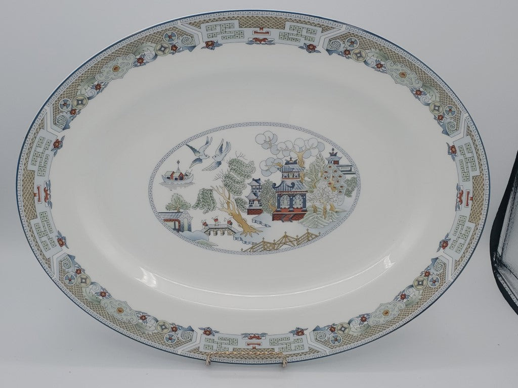 Wedgwood Chinese Legend 14" Oval Serving Platter LK