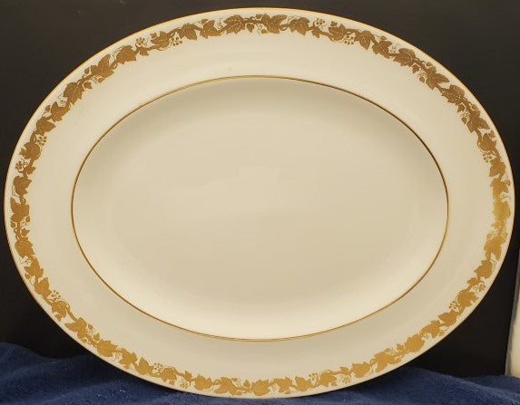 Wedgwood Whitehall-White Rim 15" Oval Serving Platter LK –