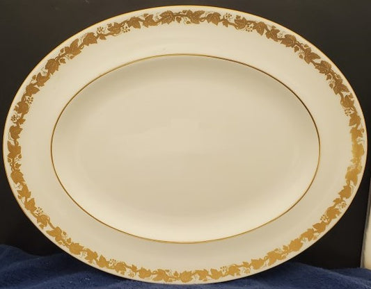 Wedgwood Whitehall-White Rim 15" Oval Serving Platter LK