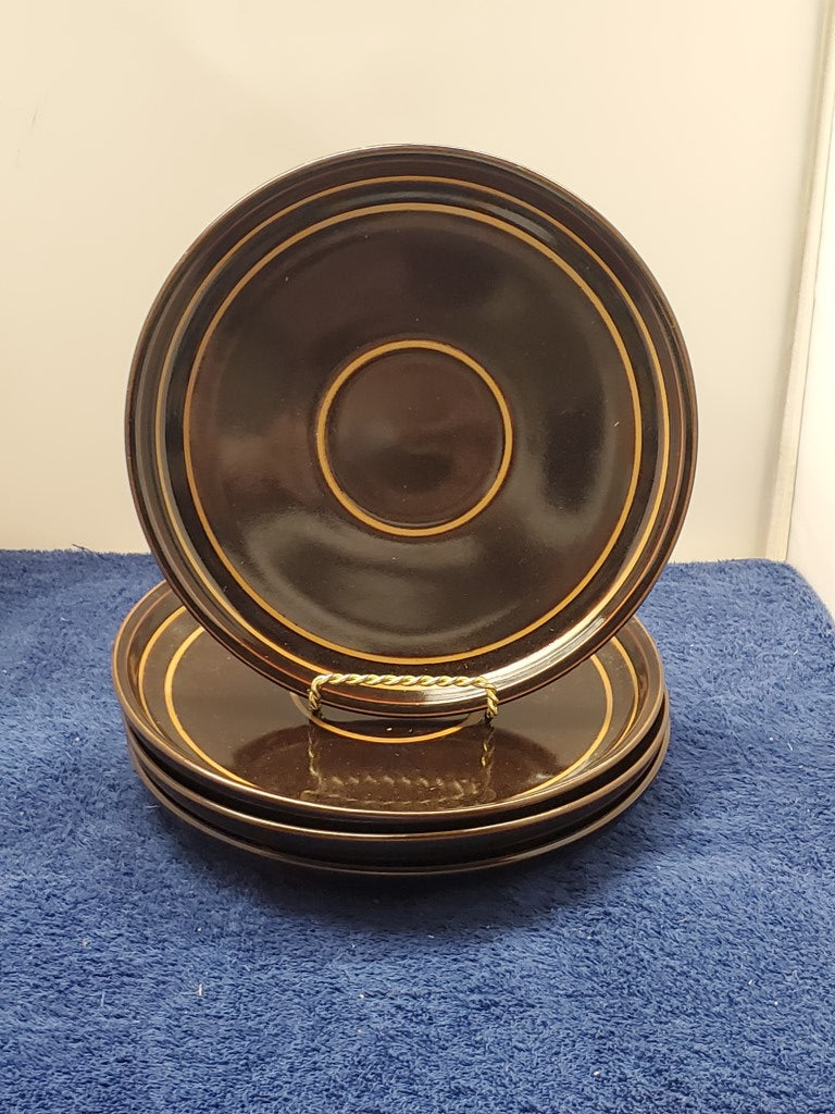Set of 4 Denby Chocolate Salad Plates LK