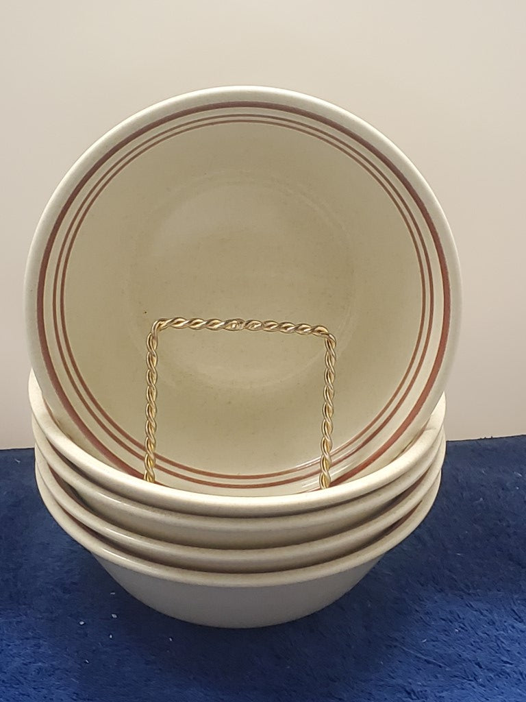 Set of 5 Royal Doulton Nutmeg Coupe Soup Bowls LK