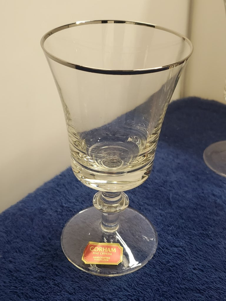 Set of 6 Gorham Crystal First Lady Water Goblets LK