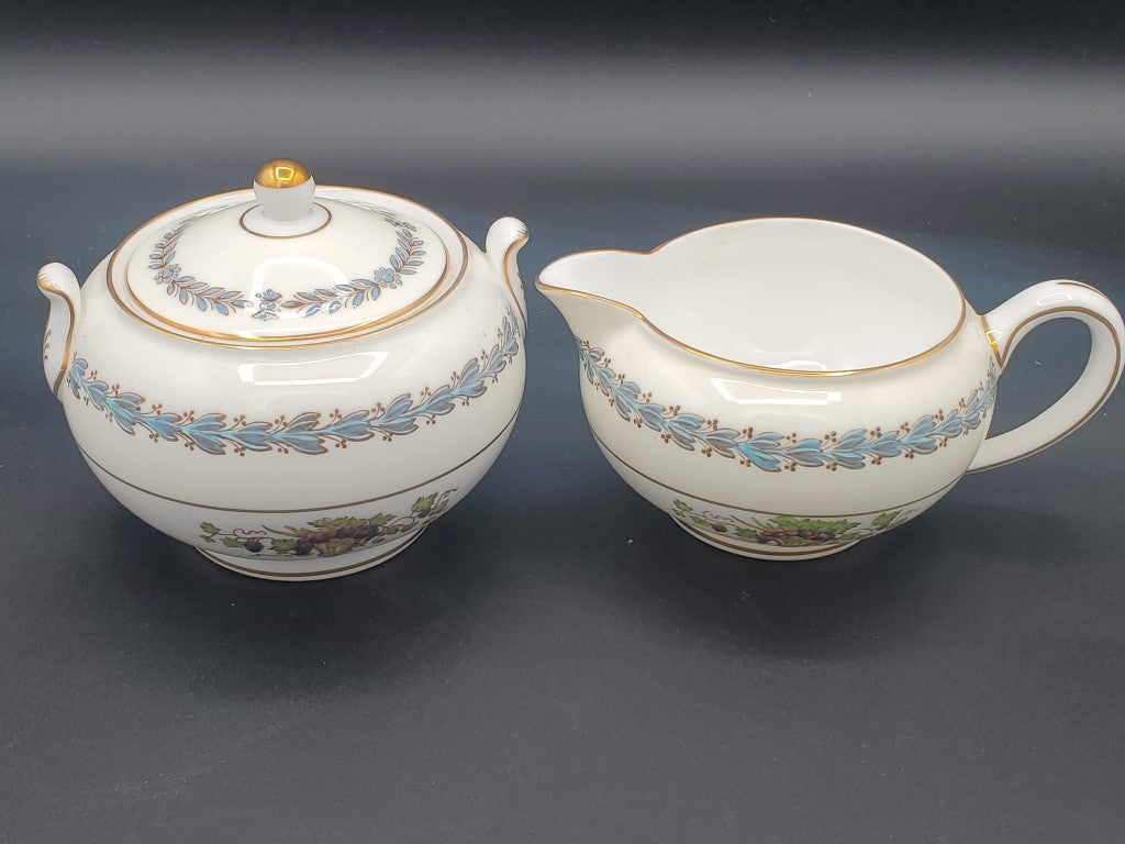 Wedgwood Appledore Creamer & Sugar Bowl with Lid LK