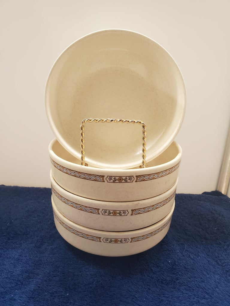 Set of 4 Lenox Sandflowers Coupe Soup Bowls LK
