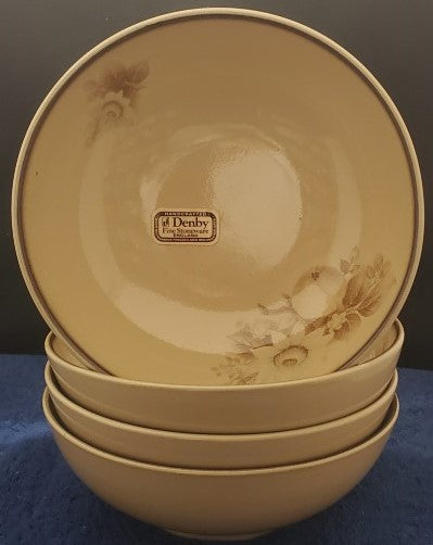 Set of 4 Denby Memories Coupe Soup Bowls LK