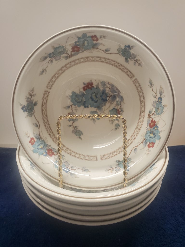 Set of 5 Noritake Bleufleur Coupe Cereal Bowls LK