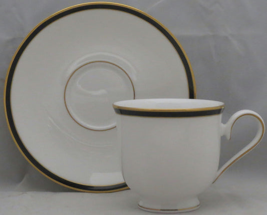 Set of 4 Lenox Kristy Footed Cup & Saucer Sets