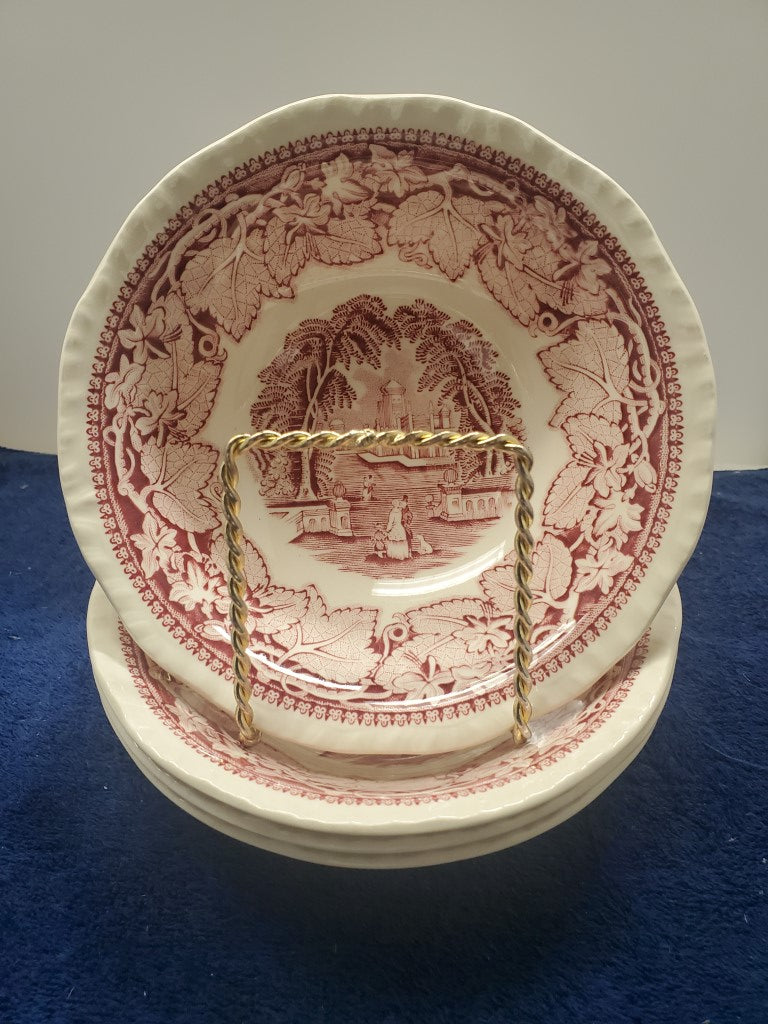 Set of 4 Franciscan Pink Vista Cereal Bowls LK