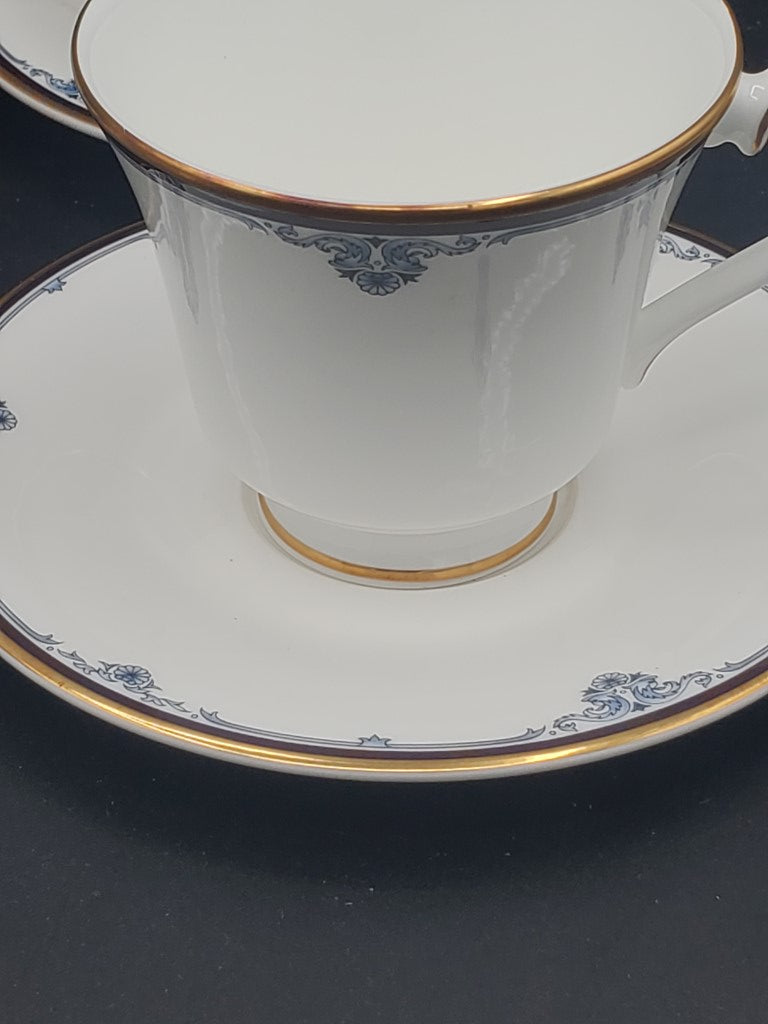 Set of 4 Royal Doulton Princeton Cup & Saucer Sets LK
