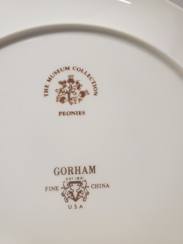 Set of 2 Gorham Peonies Dinner Plates LK