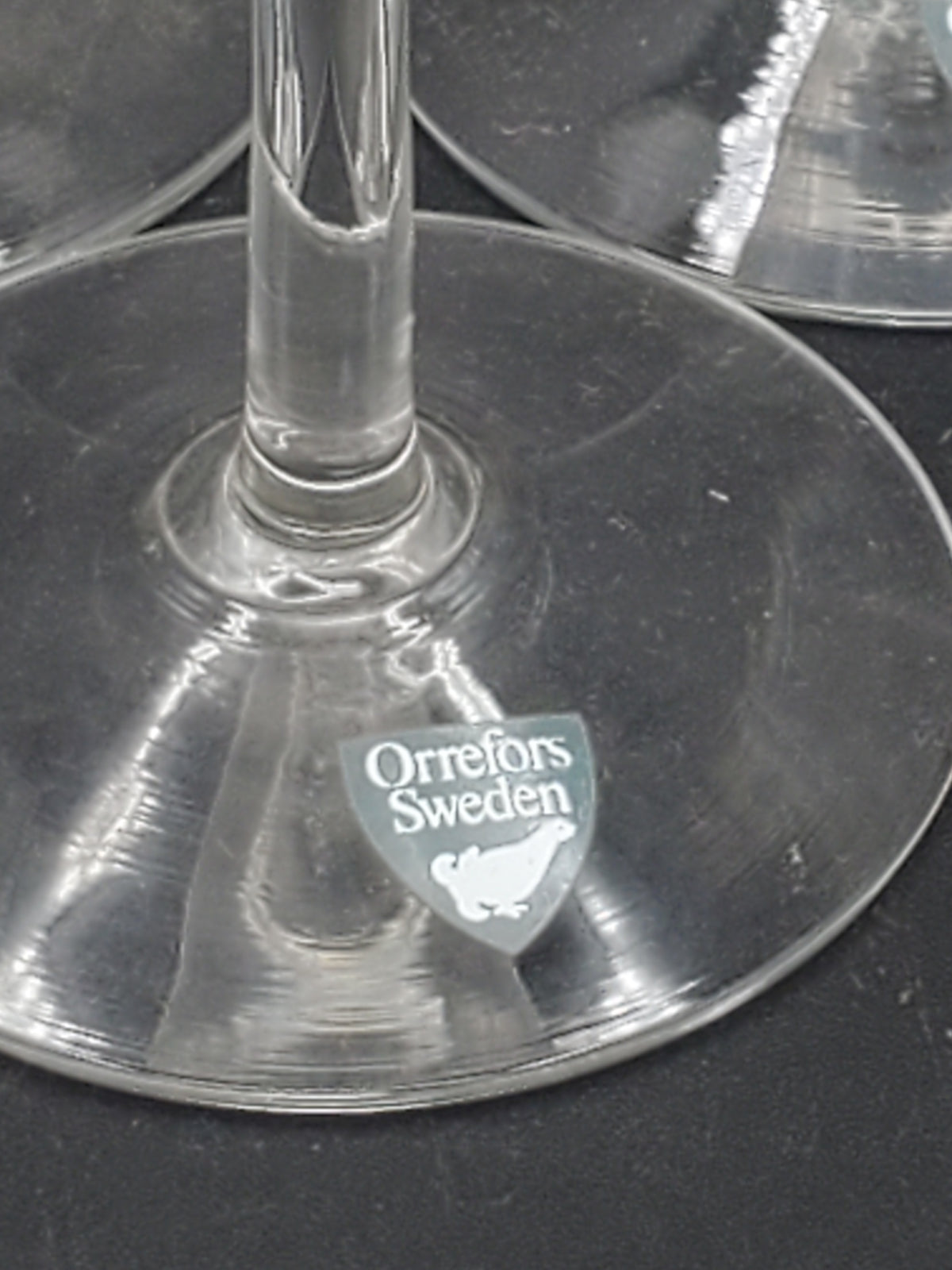 Set of 3 Orrefors Solitude Champagne Flutes LK