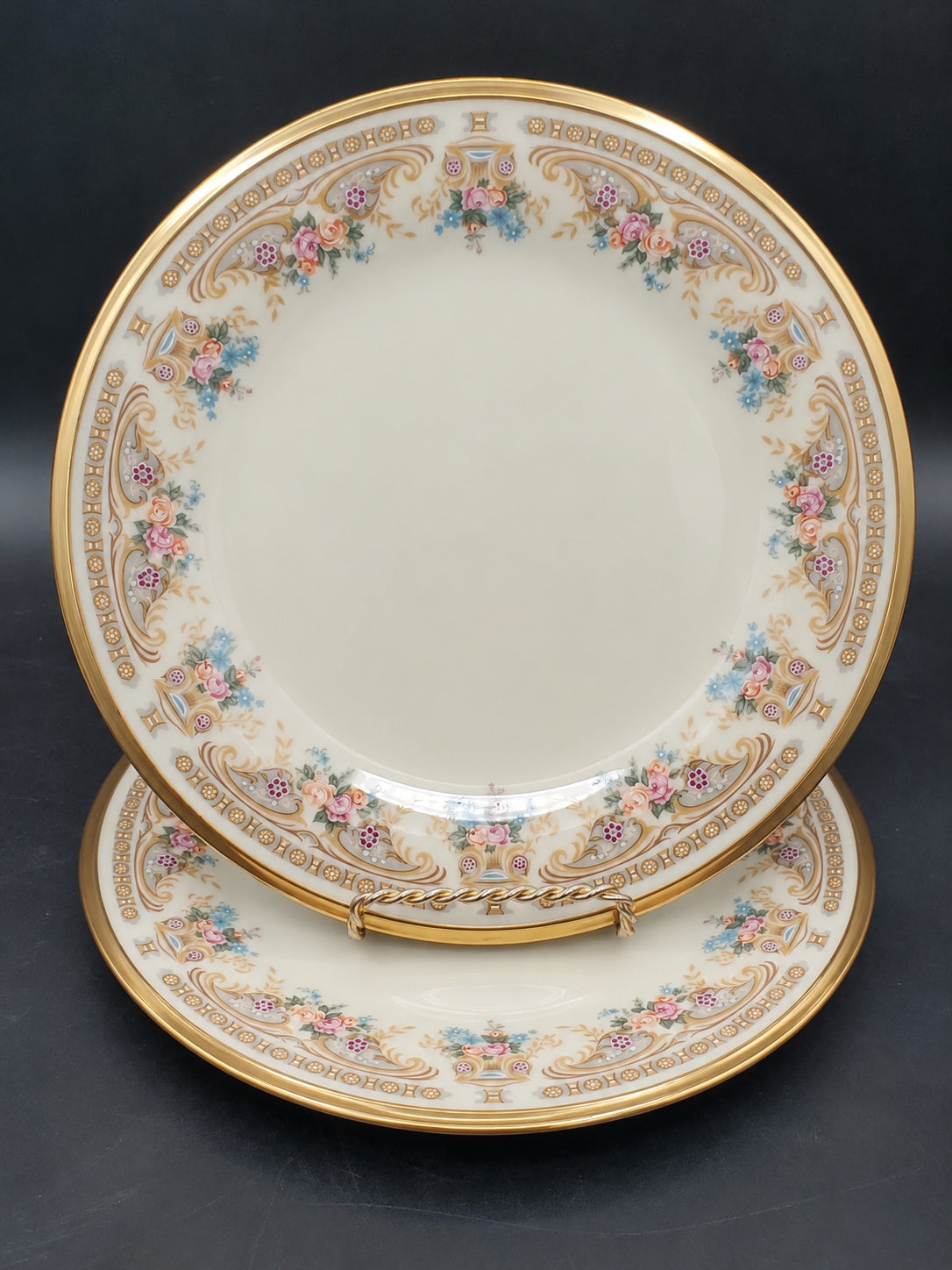 Set of 2 Lenox Versailles Dinner Plates LK