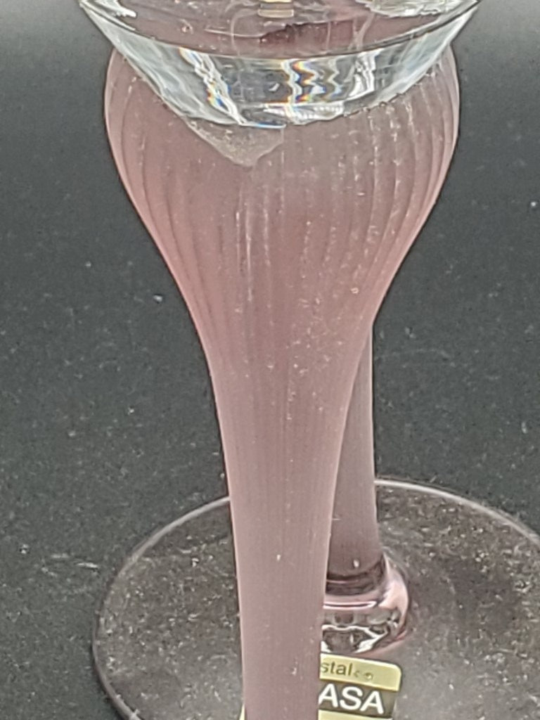 Set of 4 Mikasa Sea Mist Amethyst Wine Glasss LK