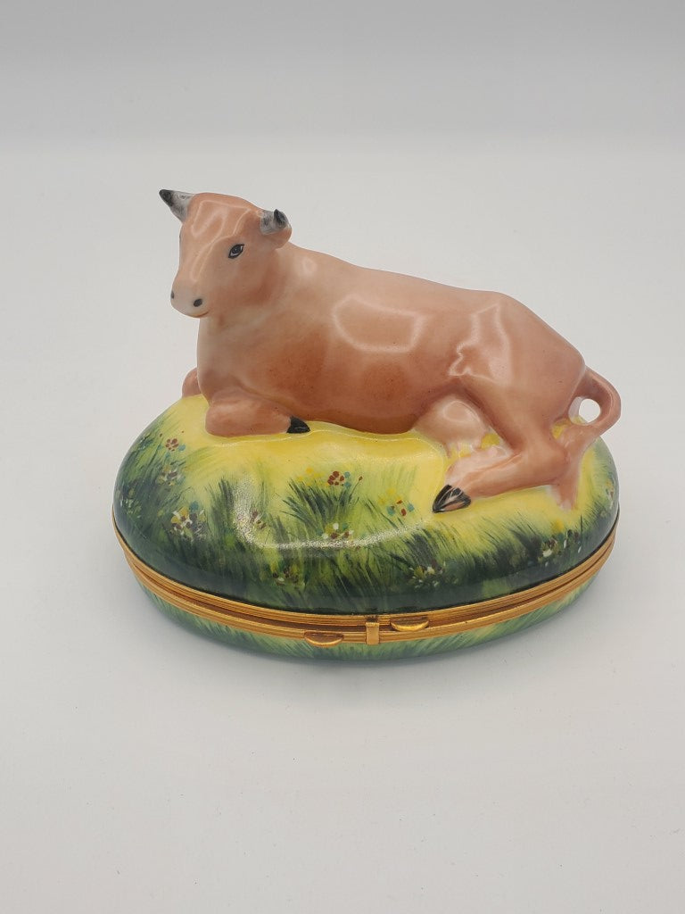 Chamart Limoges Set of 3 Hinged Boxes - Cow