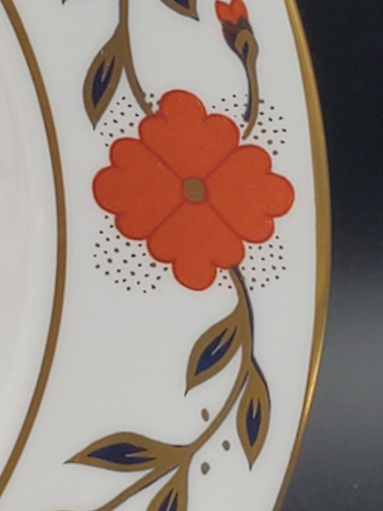 Set of 3 Royal Crown Derby Asian Rose (Duesbury Shape) Rim Soup Bowls LK