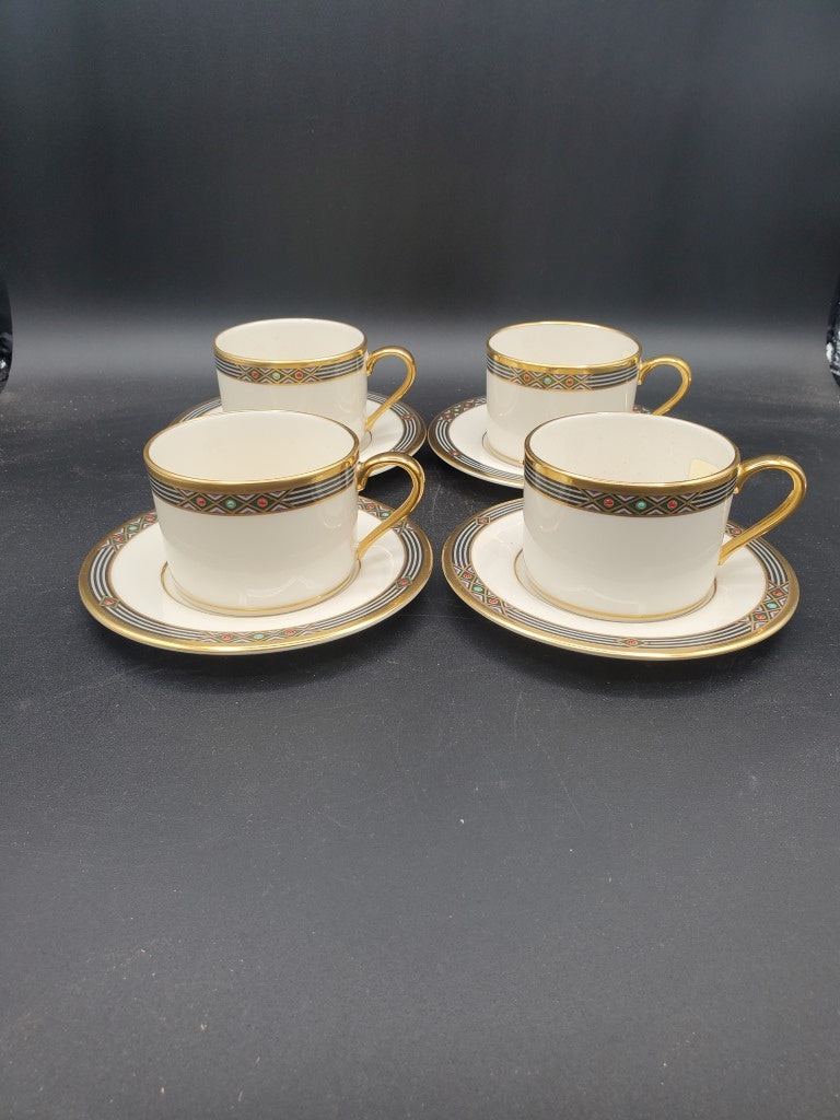 Set of 4 Lenox Melisande Cup & Saucer Sets LK
