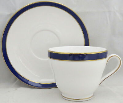 Set of 5 Spode Consul Cobalt Footed Cup & Saucer Sets