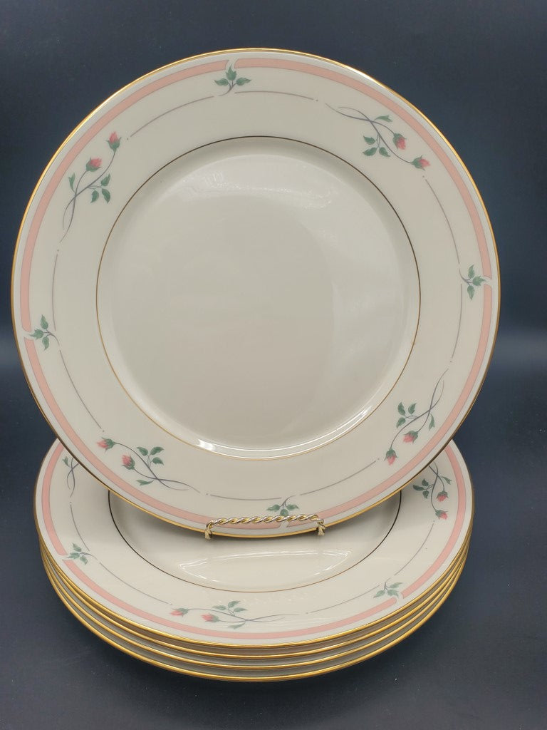Set of 4 Lenox Rose Manor Dinner Plates LK