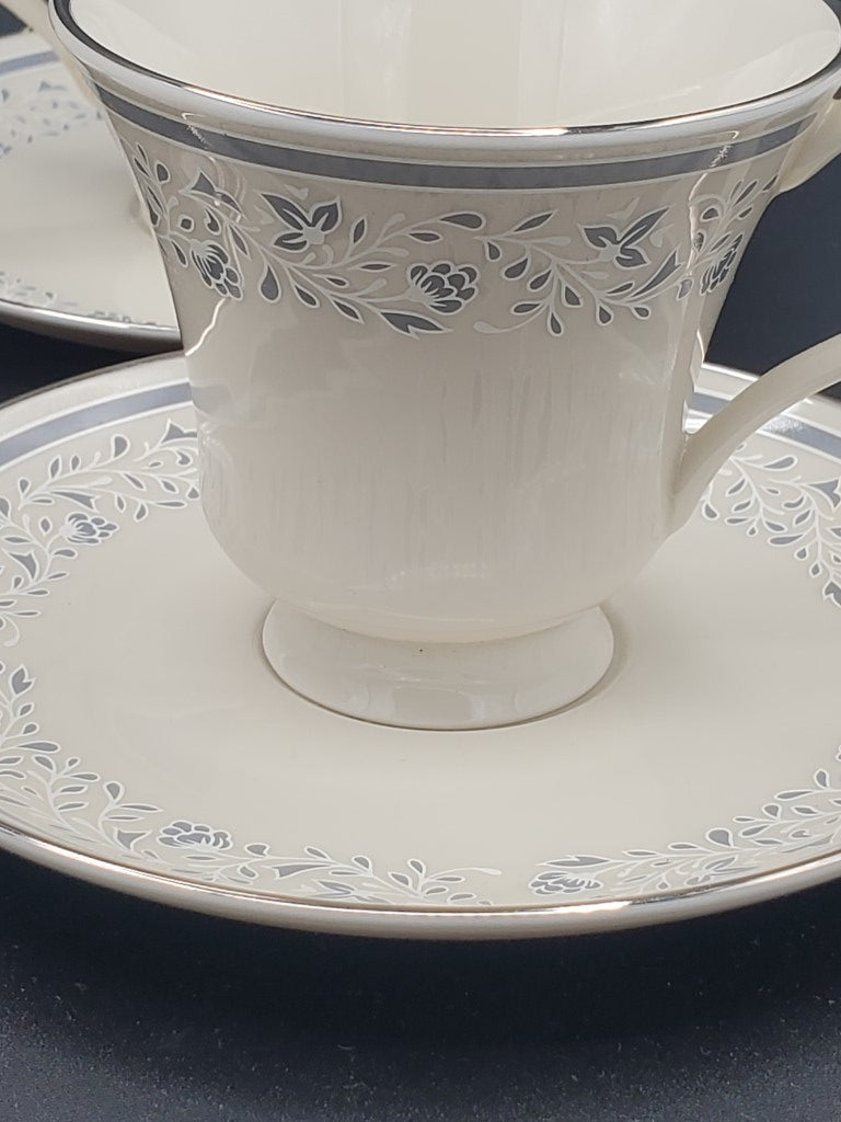 Set of 4 Pickard Bluefield Cup & Saucer Sets LK