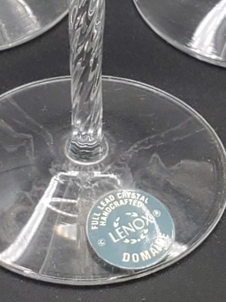 Set of 3 Lenox Crystal Domaine Wine Glasses LK