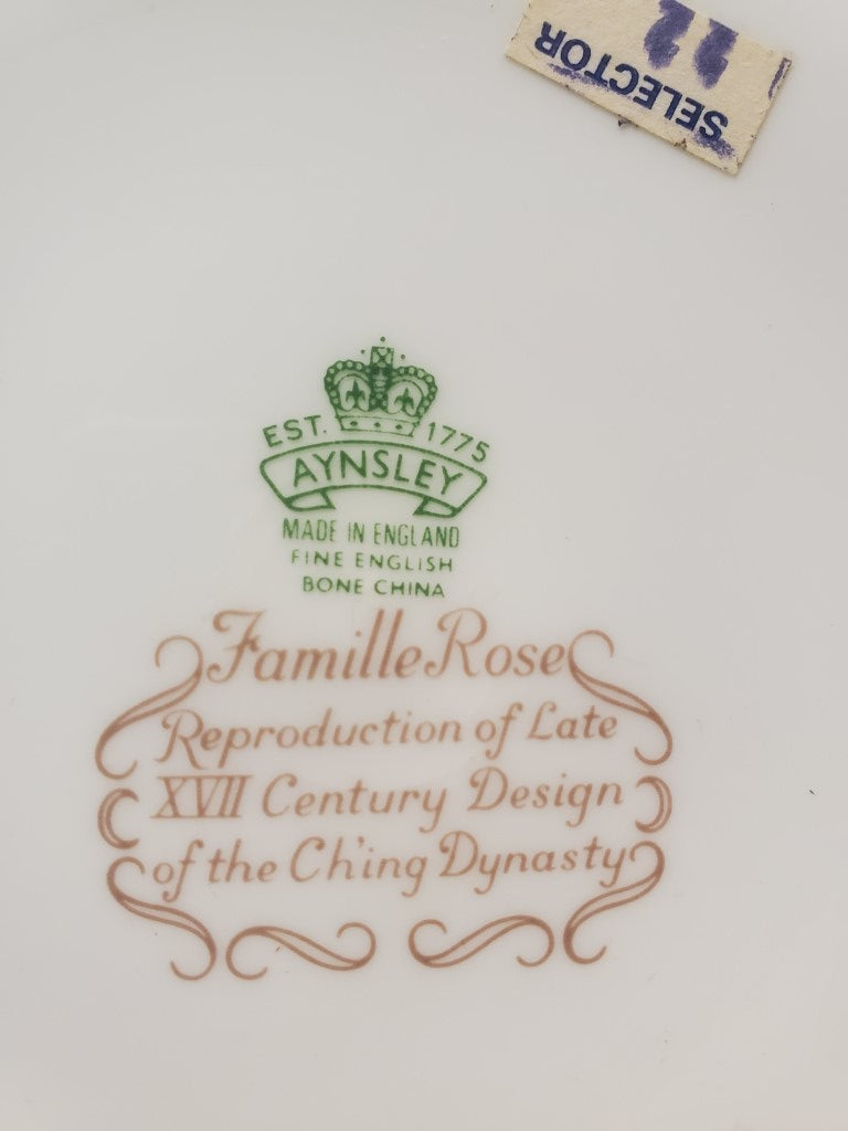 Set of 2 Aynsley Famille Rose Salad Plates LK