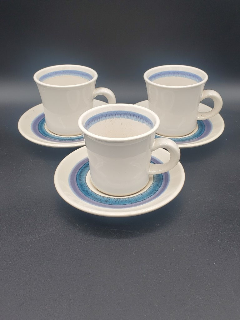 Set of 3 Franciscan Moondance Cup & Saucer Sets LK