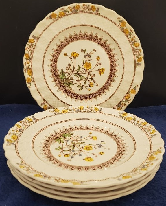 Set of 5 Spode Buttercup Bread & Butter Plates –